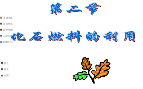 鲁教版九年级化学(上册)第六章第二节 化石燃料的利用(共22张PPT)