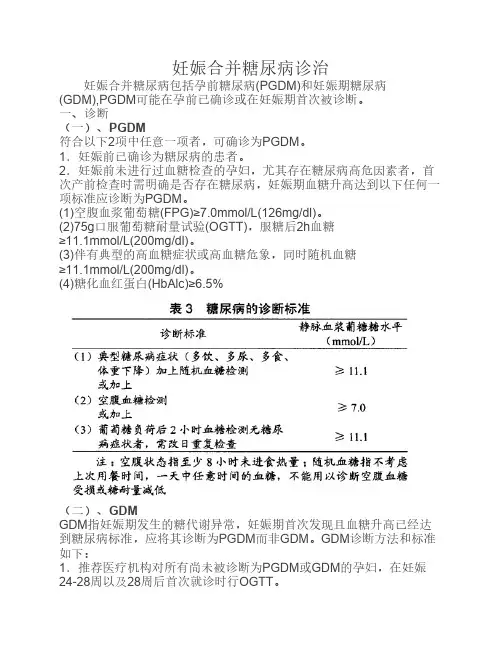 妊娠合并糖尿病诊