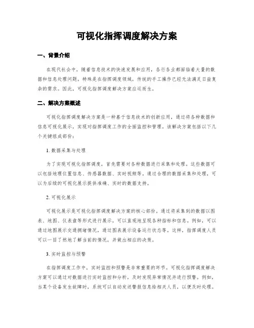 可视化指挥调度解决方案