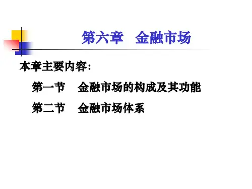 金融学第六章