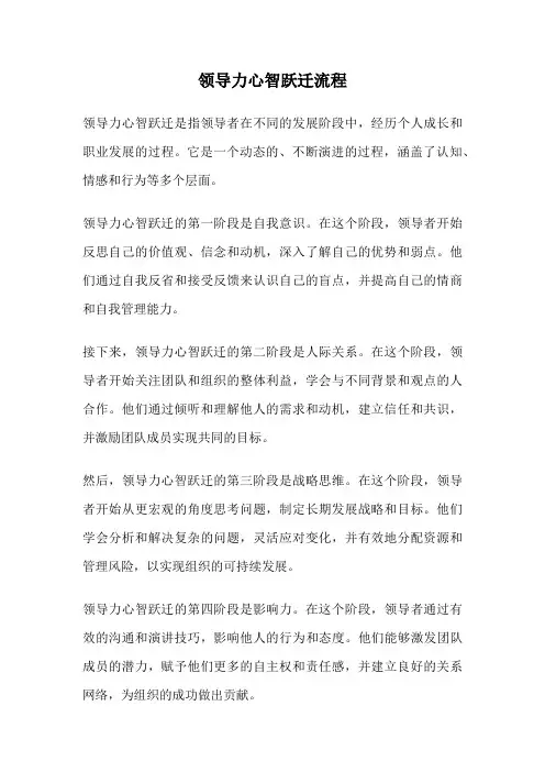 领导力心智跃迁流程