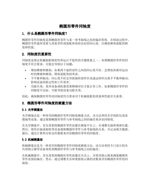 椭圆形零件同轴度