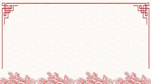 红色中国风新年习俗春节习俗课件PPT模板