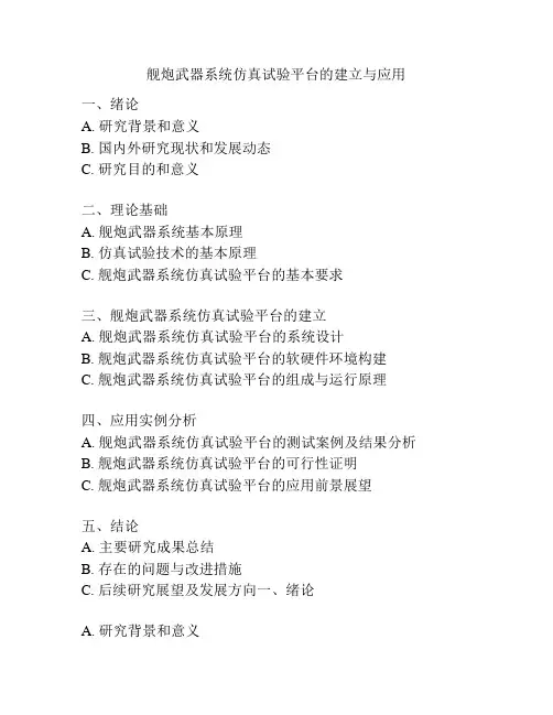 舰炮武器系统仿真试验平台的建立与应用