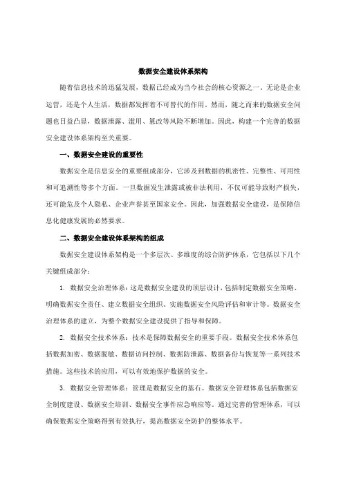 数据安全建设体系架构
