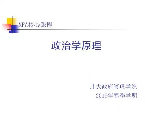 大学政治学经典课件 绪论页PPT文档