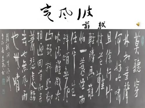 苏轼《定风波》优秀公开课上课讲义