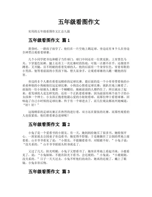 五年级看图作文