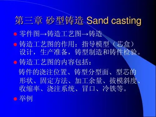 第三章 砂型铸造 Sand casting