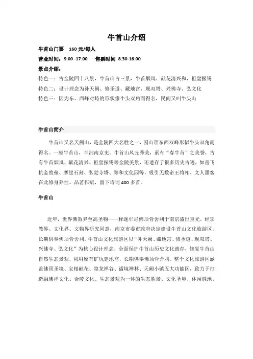 牛首山介绍