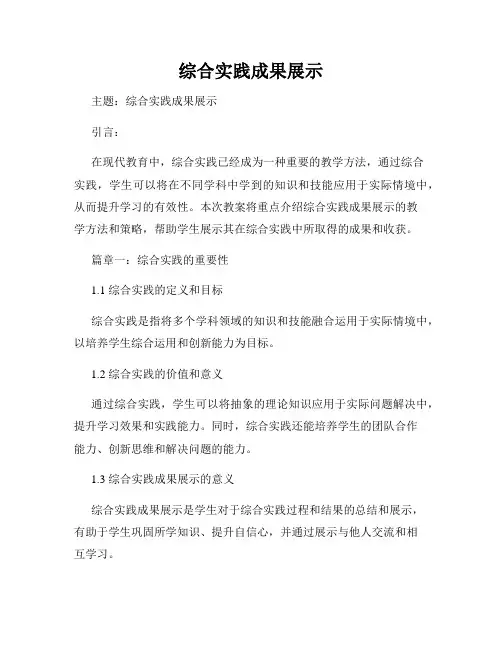 综合实践成果展示