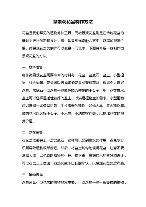 微景观花盆制作方法