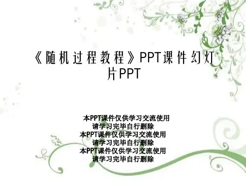 《随机过程教程》PPT课件幻灯片PPT