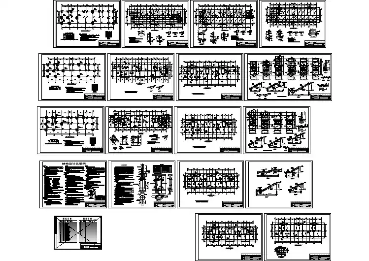 7层桩基础框架结构住宅结构施工图