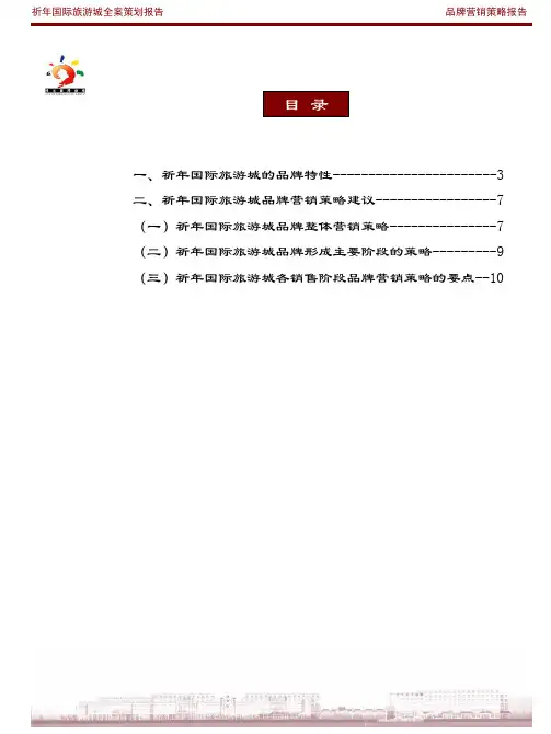 祈年国际旅游城全案策划报告-品牌营销策略报告