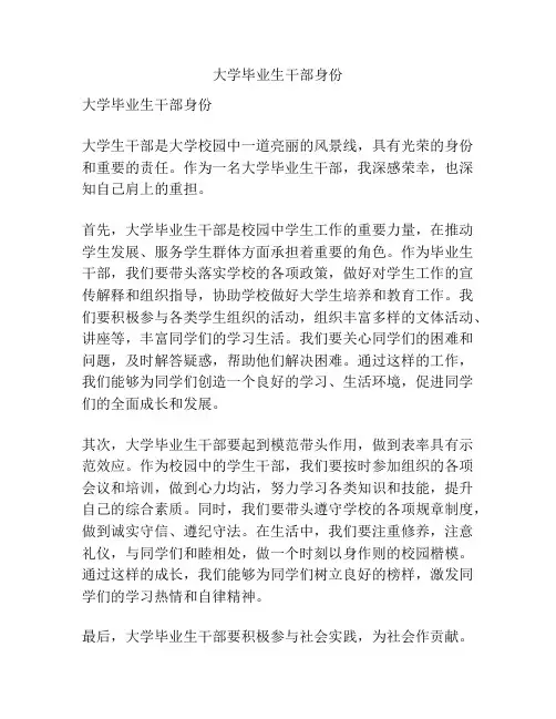 大学毕业生干部身份