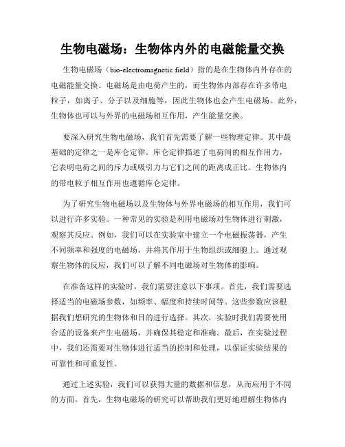 生物电磁场：生物体内外的电磁能量交换