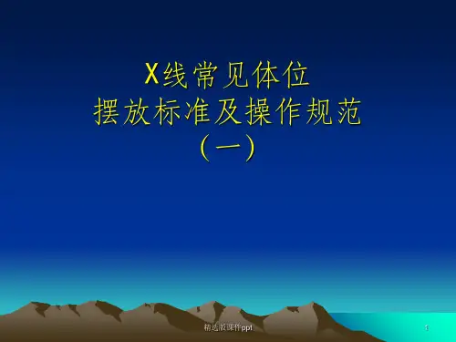 x线常规体位的标准及规范ppt课件