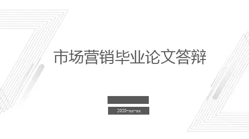 市场营销毕业论文答辩