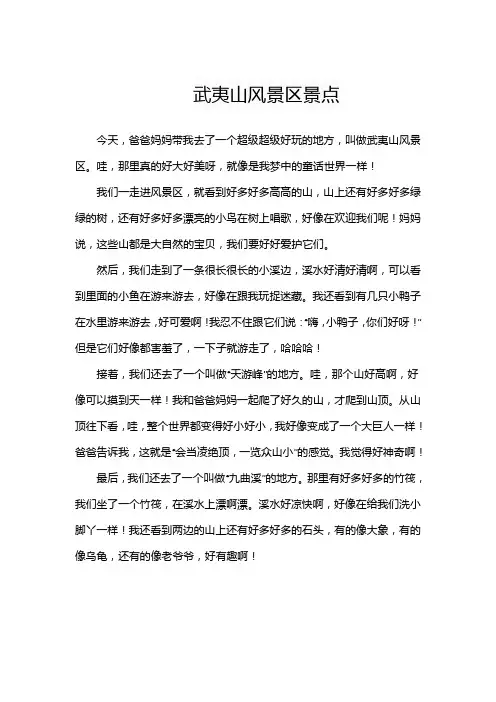 武夷山风景区景点