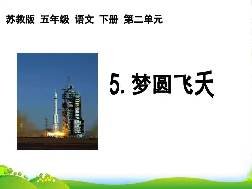 五年级语文下册 梦圆飞天课件 苏教版