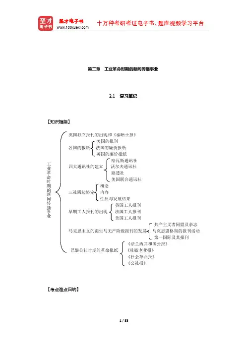 程曼丽《外国新闻传播史导论》复习笔记及考研真题详解(工业革命时期的新闻传播事业)