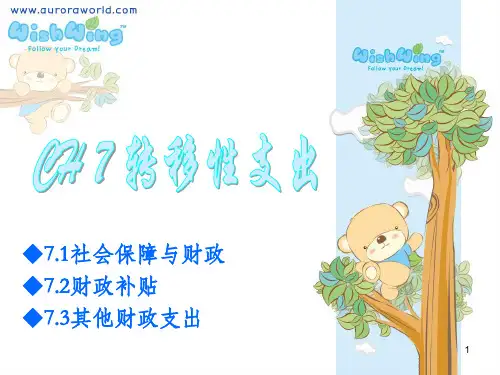 财政学课件 CH7 转移性支出