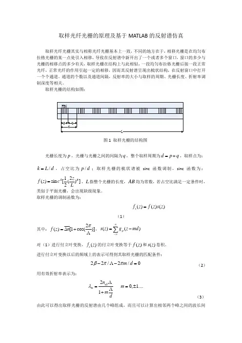 光栅原理及MATLAB仿真