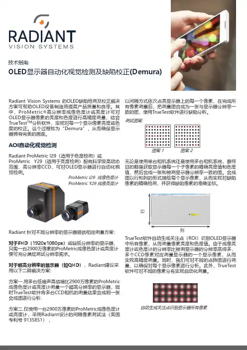 OLED显示器自动化视觉检测及缺陷校正(Demura)