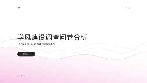 学风建设调查问卷分析