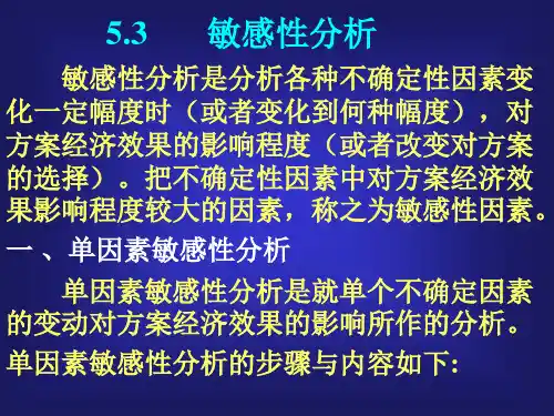 敏感性分析
