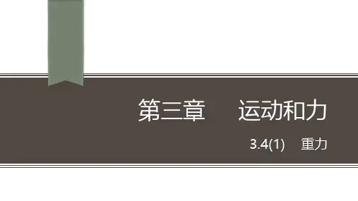 沪教版(上海)物理八年级第一学期3.4重力 力的合成