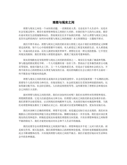 理想与现实之间