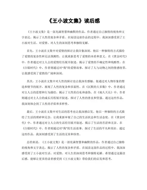 《王小波文集》读后感