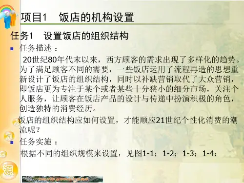 饭店机构设置及人员配置
