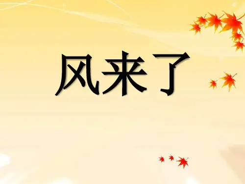 《风来了》PPT课件 (共23张PPT)