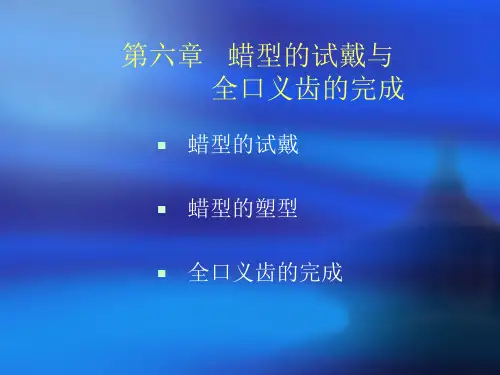 第六章蜡型教学文稿