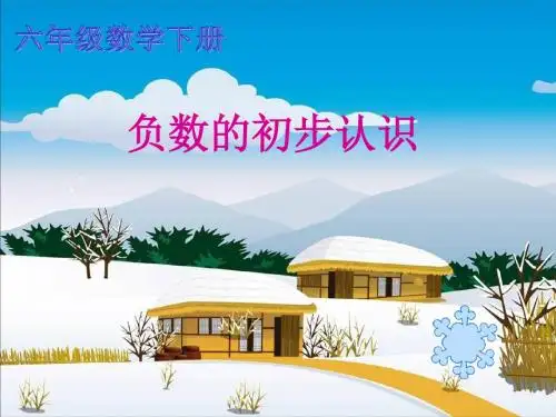 数学：1.1 负数的初步认识 课件(人教版六年级下册)