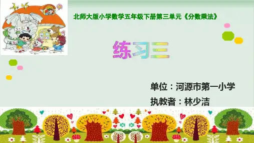 五年级下册数学课件分数乘法《练习三》北师大版(共15张PPT)