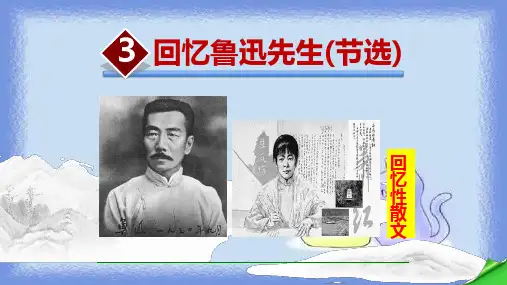 回忆鲁迅先生PPT课件4