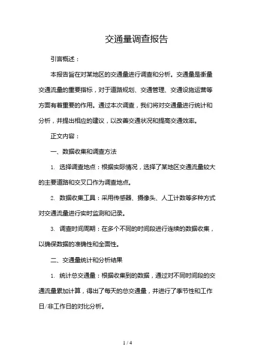 交通量调查报告 2024