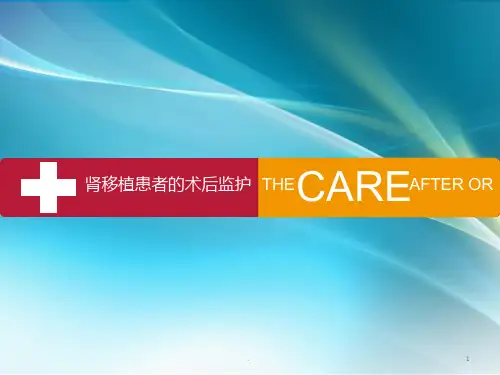 肾移植术后护理查房PPT课件