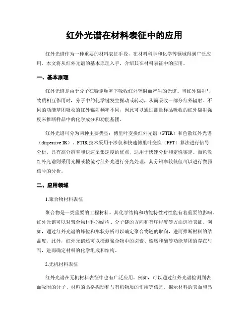 红外光谱在材料表征中的应用