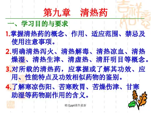 中兽医学清热药PPT精品医学课件