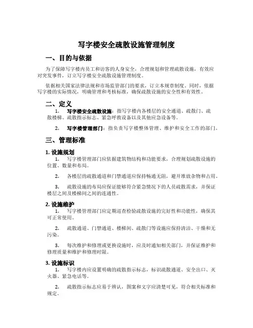 写字楼安全疏散设施管理制度[001]
