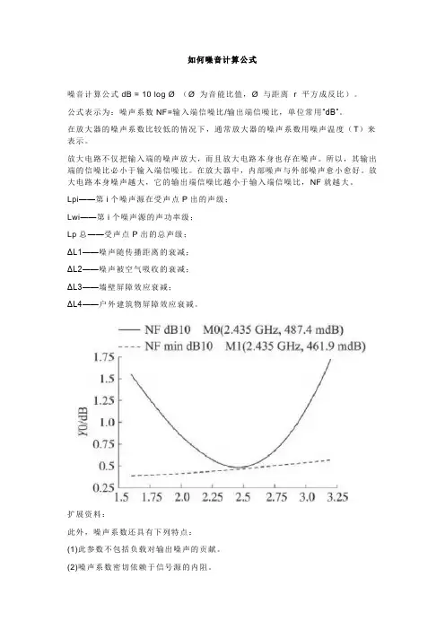 如何噪音计算公式