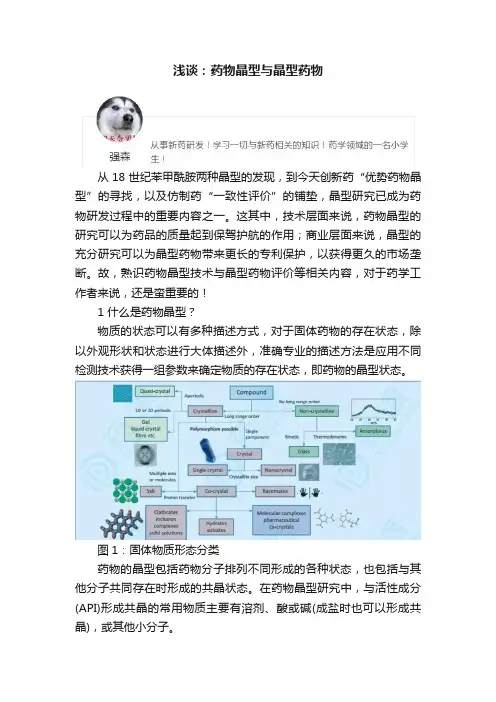 浅谈：药物晶型与晶型药物