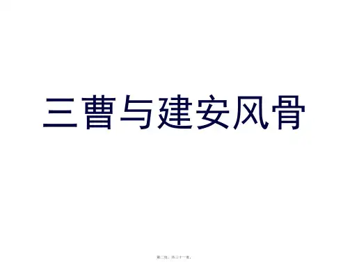 医学专题三曹和建安风骨