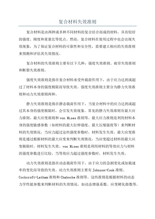 复合材料失效准则
