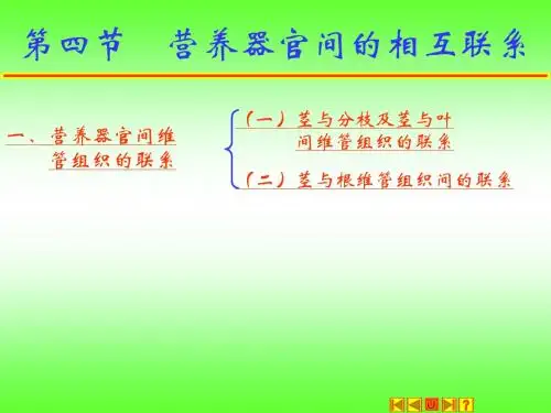 营养器官之间的联结